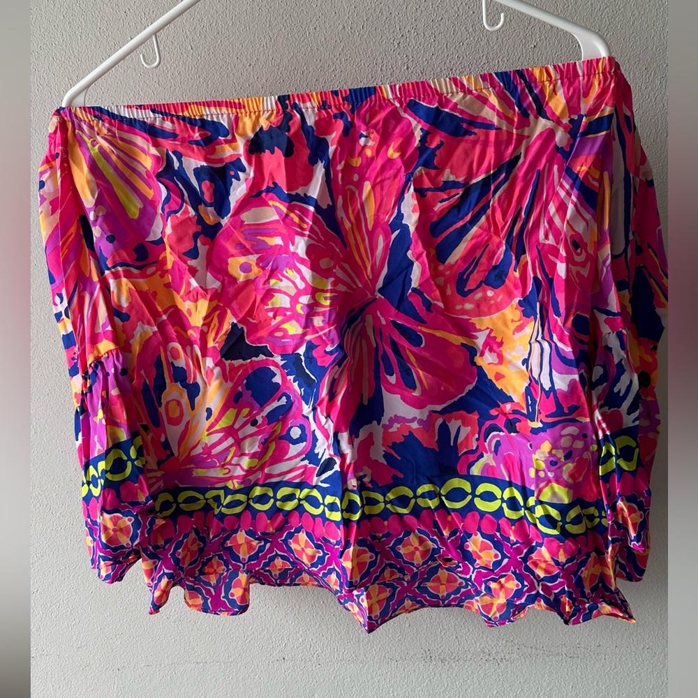 Lilly Pulitzer Sanilla Silk Top: Pink Fusion